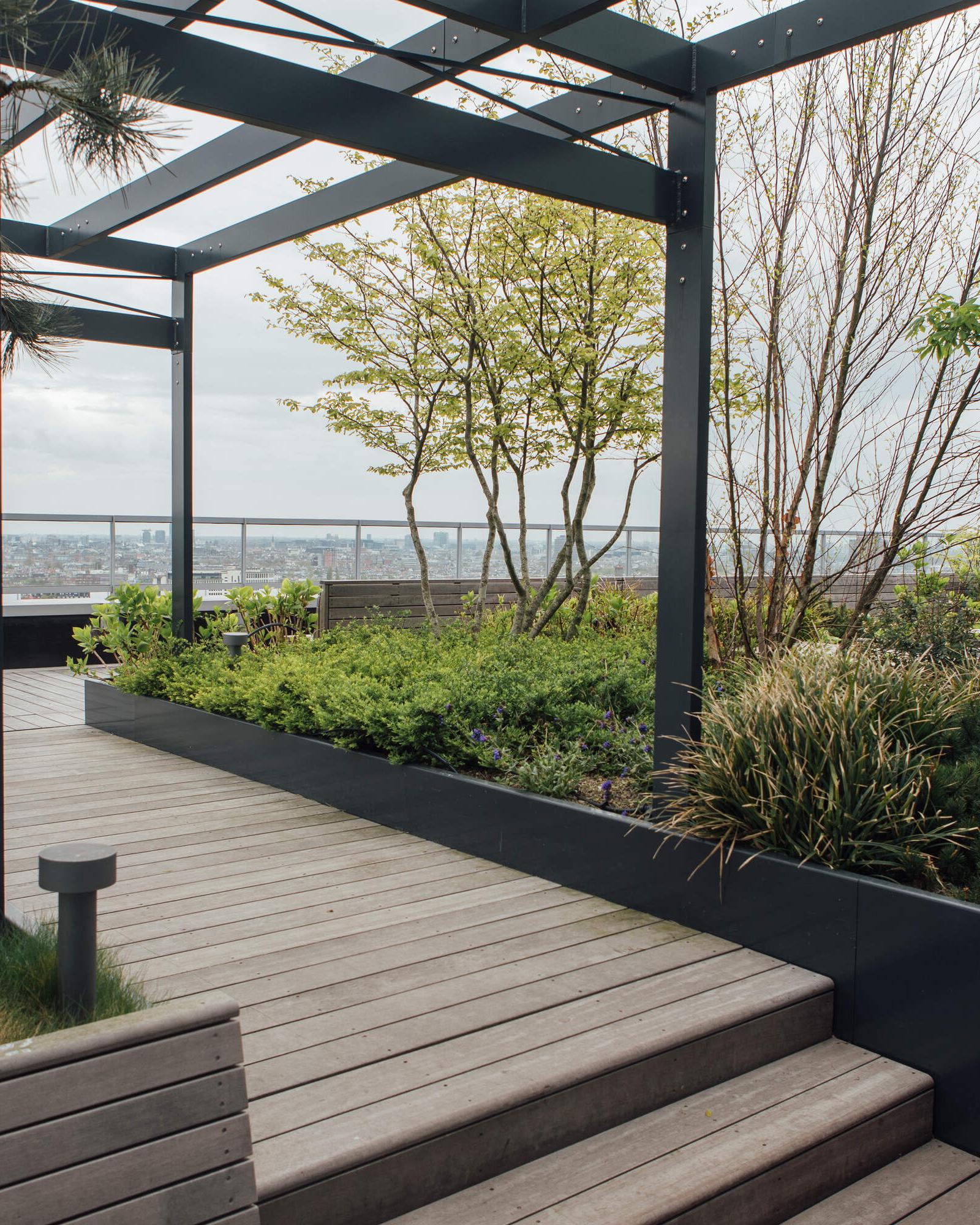 Rooftop terrace op de 21e verdieping van Tower 10, WTC Amsterdam