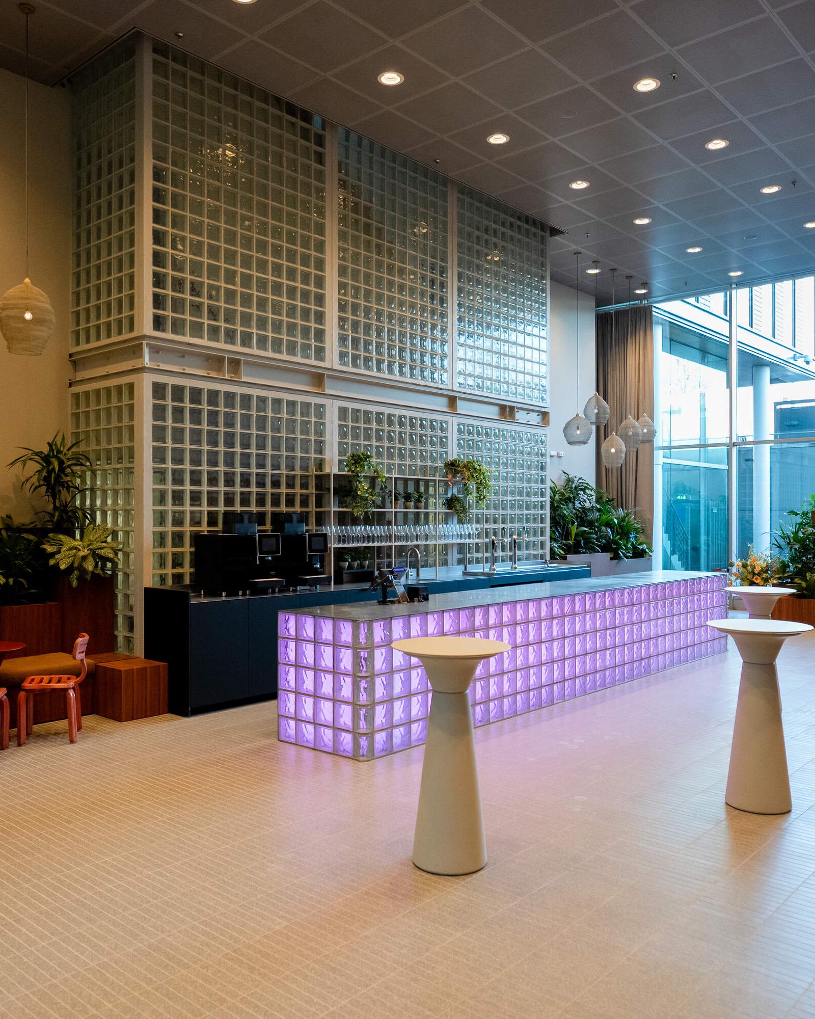 Event space at WTC Amsterdam set up for a reception